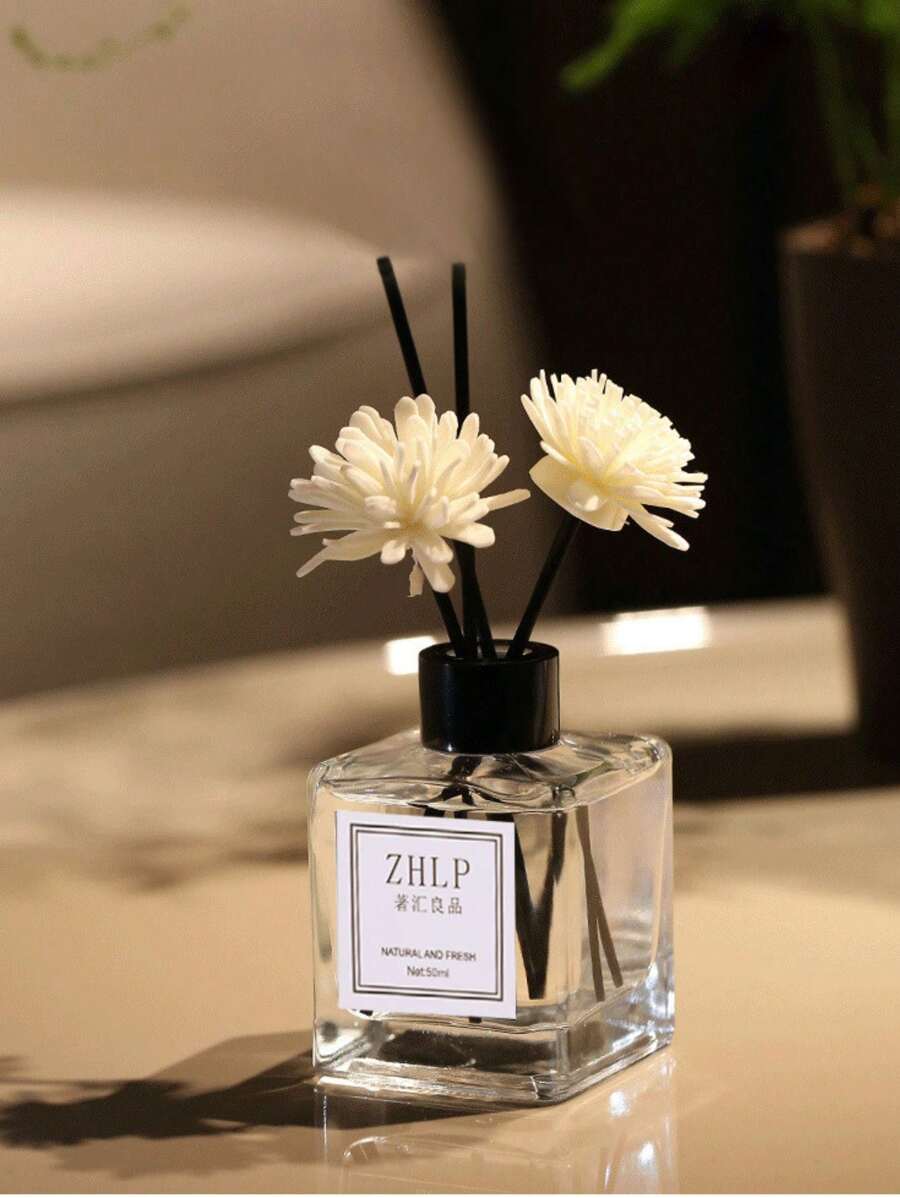 1 件 50 毫升，无火香薰套装，家居香氛香薰精油，可用于汽车、书房、客厅和汽车空气清新剂、衣柜，去除异味并净化空气，适合作为婚礼/情人节礼物/2 件装饰花 - 多種香型 - 查看 1