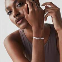 925 Sterling Silver Italian 5mm Cuban Bracelet, Three-Dimensional Cut, Hip Hop , Unisex, Stylish & Durable, Perfect Gift For Weddings, Valentine's & More (Gift Box Included) - Silver - View 8