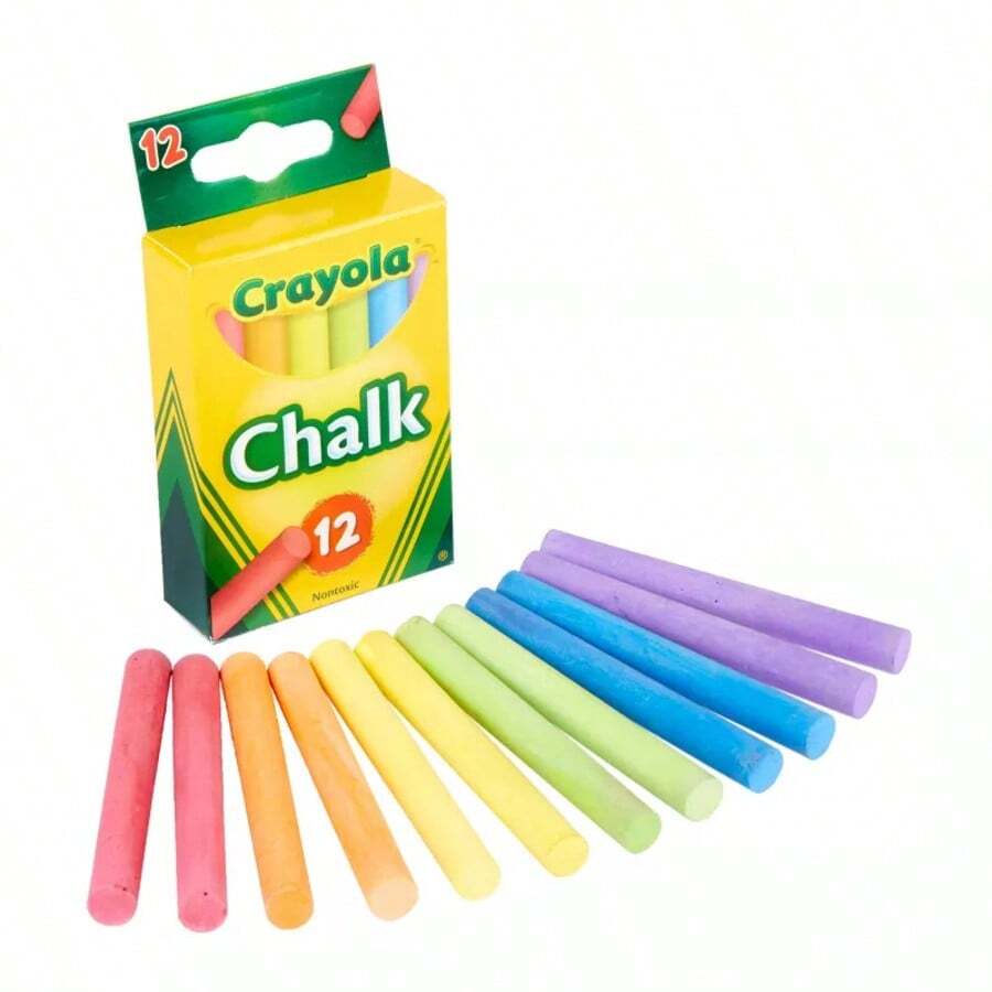 12-Piece Chalk Pack, Durable And Not Easily Broken.Ideal For Classroom Use, Blackboards, And Easels.Blackboard, School Supplies. - 彩色 - 查看 1