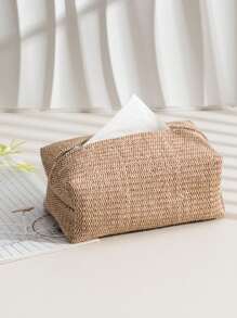 1pc, 2pcs Or 5pcs Set Natural Linen Fabric Paper Towel Holder, Modern Minimalist Solid Color Linen-Like Material Upright Tissue Box, Suitable For Bar, Living Room, Bedroom, Dining Room, Hotel - Available In Multiple Sizes, Please Check Size Specifications Before Ordering Based On Your Needs