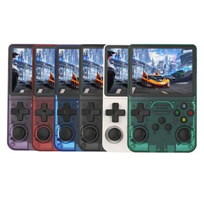  Consola de juegos portátil retro clásica GAMINJA R36S de código abierto, con pantalla IPS de alta definición de 3.5", sistema Linux, 64GB de memoria integrada, +16.000 juegos, compatible con múltiples emuladores