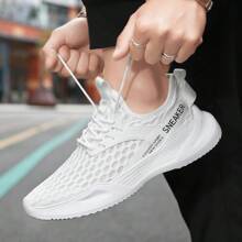 Men's Low-Top Breathable Lightweight Lace-Up Casual Fashion Sneakers, Versatile Sports Shoes For All Seasons