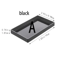 1 conjunto de organizador de bandeja de acrílico transparente/preto, suporte para cosméticos, joias, maquiagem, banheiro, cozinha, balcão, luz de luxo - Multicolorido - Ver 16