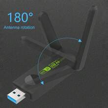 KZ VAORLO 1300Mbps USB3.0 WiFi Adapter Dual Band 2.4G 5Ghz Free Driver Wireless WiFi Dongle Antenna USB Ethernet Network Card Receiver High-Speed Strong Signal Plug And Play For PC Win 10/11