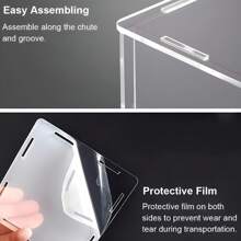 Basketball, Football, Rugby, Tennis And Other Collection Boxes - Transparent Acrylic Display Cabinet, Dustproof, Easy To Assemble, Providing Protective Display For All Collections