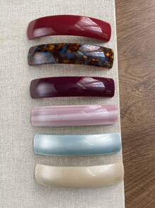 1 Stück Mehrfarbige koreanische Stil Lässig elegante Acetat Haarclip mit Halbhochsteckfrisur, Federklemme, geeignet für Alltag, Feiertage & Geschenke