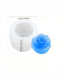 1pc Rose Bud Shaped Rim White Silicone Mold, For Candle, Bath Bomb, Soap Making