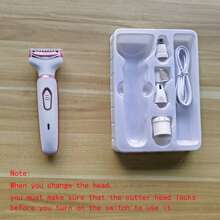 4-In-1 Multifunctional Women's Shaver And Hair Removal Device With Usb Charging, Low Noise, For Lip, Leg, Back, Arm, Eyebrow, Nose Hair, Electric Shaver, Private Hair Removal Tool, Eyebrow Trimmer