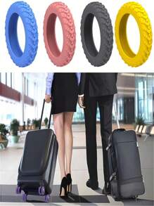 1/4/8pcs Silicone Suitcase Wheel Covers, Luggage Wheel Protection Covers, Trolley Wheel Cap Sleeves, Anti-Noise Handle Case Wheel Protectors, Travel Accessories
