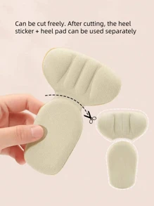 1/2 Paar unifarbene Fersenkissen, Fersen-Einlegesohlen-Pads Anti-Schmerz Anti-Verschleiß Kissen Fußpflege Fersenschutz selbstklebende Rückseite Schuheinlage, moderne Vliesstoff Anti-Verschleiß Anti-Rutsch Fersenkissen für den täglichen Gebrauch, Urlaubsartikel, Reiseartikel, Reisezubehör, Schulanfang, Haushaltsartikel, Haushaltswaren.