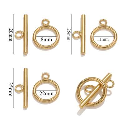 5 sets de broches de acero inoxidable con cierre a presión de color para collares y pulseras de perlas, accesorios para hacer joyas a mano