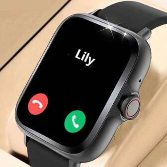 SIMSONLAB Smart Watch, Wireless Calling /Dial, Various APP Reminders,Suitable For Men And Women, Sports Watches, Custom Wallpaper,Compatible With IPhone/Andriod