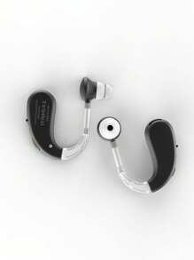 Two Ear-Hanging Hearing AIDS For The Elderly, Rechargeable Hearing-Aid Amplifiers To Help And Assist Hearing, Adult Hearing AIDS With Noise Elimination Function, And Listening Digital Equipment To Improve Hearing.