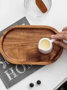 1pc Wooden Tray, Fruit Tray, Wooden Dessert Tray, Coffee Milk Snack Wooden Tray, Cake Tray, Cheese Tray, Wooden Tea Tray, Bread Tray, Breakfast Tray