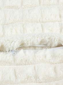 Kit Of 2 Cushion Covers 45cmx45cm Velvety In Soft Decorative Plush With Zipper - Marfil - Ver 3