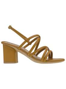 Women's High Heel Sandals Straps Elegant Formal Party Casual Mid-Season - 駝色 - 查看 5