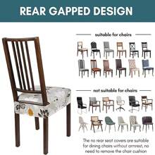 1/2/4/6pcs Elastic Printed Seat Cushion Covers For Chairs, Hotel/Home Use
