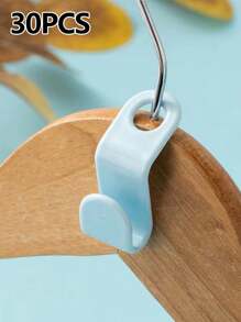 30PCS/20PCS Ganchos de cabide de suspensão multicamadas, ganchos organizadores de armários que economizam espaço para diferentes tipos de cabides, clipes conectores de cabides empilháveis