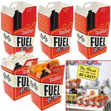 12/24 Pcs Race Car Popcorn Treat Boxes Race Car Fuel Can Paper Candy Cookies Popcorn Container Red Racing Party Snack Box For Birthday Babyshower Car Theme Party Favors Decorations - Multicolor - View 2