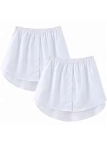 1 pezzo di prolungamento in vita elastico, prolungamento per camicie da donna, gonna finta a strati regolabile