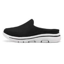 Men's Breathable Knit Mule Slippers | Soft Non-Slip Sole For Indoor & Outdoor Use - 黑色 - 查看 6