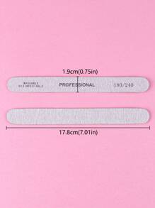 50/20/10/5/1pc 專業級指甲銼刀組，個性化美甲修復工具，指甲護理工具組，木製砂紙磨甲銼，雙面拋光銼，適用於自然指甲，也適用於足部、手部和指甲護理 - 彩色 - 查看 7