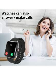 SIMSONLAB 智能手表，支持无线通话/拨号、多应用提醒、男女通用、运动手表功能、可自定义壁纸，兼容 iOS/Android 系统 - 彩色 - 查看 3