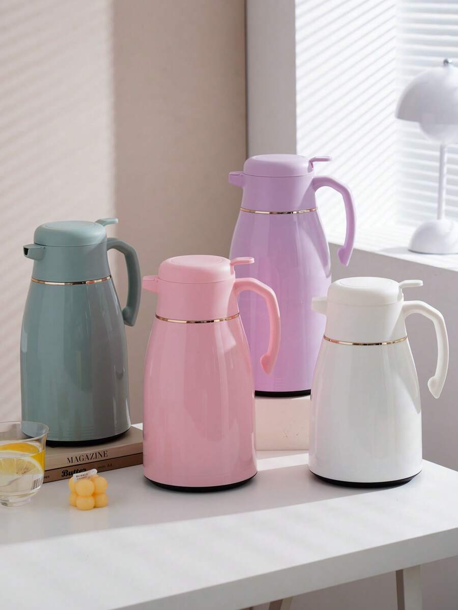 1个1000/1300/1600/1900ML大容量保温热水瓶，宿舍茶壶，高品质玻璃咖啡壶返校 - 彩色 - 查看 1