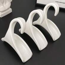 5pcs Arched Hanging Hooks For Bags, Ties, Scarves, Closet, Bathroom, Multi-Purpose Clothes Hanger, Simple Design For Spring & Summer