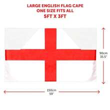 England Supporters Set – Bucket Hat & Flag Cape – Perfect For Football, Rugby & St George's Day - England Supporters Set, England Bucket Hat, England Flag Cape, Football Fan Gear, Rugby Supporter Accessories, St George's Day Outfit, Euros 2024 Fan Kit, World Cup Supporter Essentials, Patriotic Costume, England Fan Merchandise. - Red and White - View 6