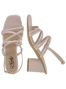 Women's High Heel Sandals Straps Elegant Formal Party Casual Mid-Season - 淺粉色 - 查看 4