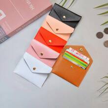 1pc Card Bag Wallet Card Holder Ultra-Thin Card Slip Mini Wallet Multifunctional Coin Bag ID Card Storage Bag, New Year's Gift, School Opening Gift, Teacher's Day Gift, Nurse's Day Gift, Christmas Gift, Neutral Style, Simple And Fashionable, For Man And Woman - Multicolor - View 2