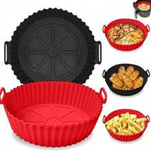 1pc Air Fryer Mat, Foldable And Reusable Silicone Baking Mat, For Baking Tray - Multicolor - View 16