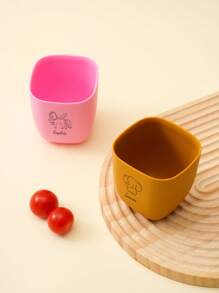 1pc Personalized Customization Name Silicone Baby Cup Print On Demand Baby Tableware Potable Baby Water Bottle Custom Baby Snack Cup - Multicolor - View 6