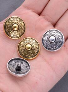 Set de 8 piezas/paquete de botones grandes y redondos con textura vintage y diseño de tótem, adecuados para uniformes, ropa especial, decoración, camisas, suéteres, trajes, abrigos, chaquetas, botones de metal, accesorios de costura DIY de artesanía