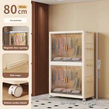 5/4/3/2/1 Layer Foldable Wardrobe Closet Organizer, Apartment Dorm Hanging Clothes Rack Storage Cabinet For Rental House Home Use - Color Mixing - View 14