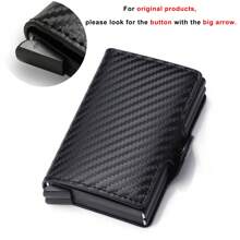 1 Pc Rfid Men Credit Card Holder Men Wallets Carbon Fiber Slim Mini Wallet 14 Slot Cardholder Case Small Money Bag Male Purses Travel ,Fashion Business Wallet For Men Fathers Day Gifts ,Gifts For Dad, Boyfriend ,Grandpa, Husband , Friend,Brother. - Multicolor - View 3