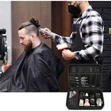 Hard Travel Case For Hair Clippers, Hair Cutting Barber Supplies Organizer Bag, Trimmer Storage Holder For Ufree/For Wahl/For Norelco/For Andis Men Razor Guard Grooming Kits -Box Only Tools Bag Organizer - màu đen - Xem 6