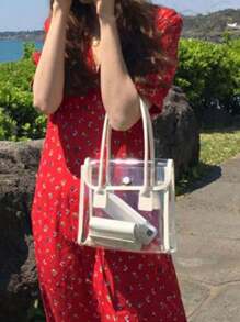 Transparent Beach Bag Handbag (Wallet Not Included) - Clear - View 5