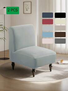 无扶手椅套，大号无扶手拖鞋椅套，可拉伸通用薄面料客厅椅套家具保护套可拆卸可洗适用于家庭酒店客厅，1/2 件套无扶手椅套，可拉伸拖鞋椅套超大可洗家具保护套椅套适用于客厅餐厅酒店 - 彩色 - 查看 20