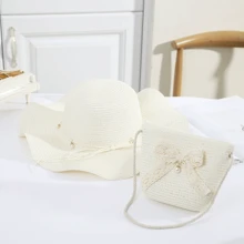 Bolso tipo sombrero de playa de verano, bolso de mensajero para mujer, bolso esencial para vacaciones en la playa - Multicolor - Ver 6