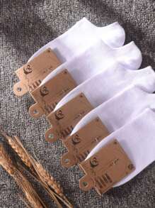 Kit 3 6 12 Pairs Unisex Short Socks Cotton And Polyester 35-40 - 白色 - 查看 2