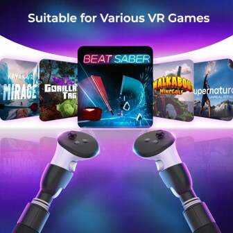 适用于 Meta Quest 3S VR 眼镜的控制器扩展摇杆游戏节奏大师高尔夫划船游戏扩展手柄 Oculus Quest 3 配件