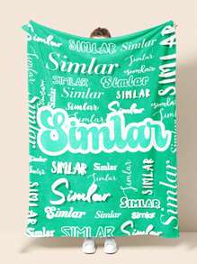 1pc Custom Personalized Color Name Throw Blanket, With Blanket For Girl Boy Great Holiday Gift For Daughter,Son,Classmates, Friends,Super Soft Warm Gorgeous Cozy, For All Seasons, Suitable For Indoor, Camping, Air-Conditioned Room, Sofa, Living Room,Bedroom,Home,Halloween, Ideal Gift For Children's Day, Christmas, Birthday, Son, Daughter,Christmas Gift - Multicolor - View 19