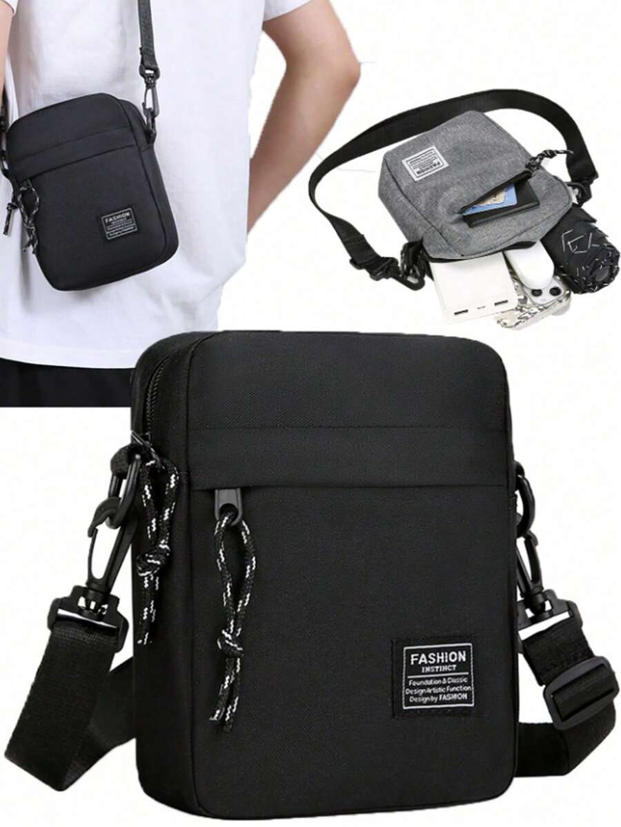 Fashionable Multifunctional Large Capacity Shoulder Bag, Durable, Suitable For Work, Coin And Phone Pouch, Men's Side Pocket, Men's Canvas Bag, Backpacker Bag, Waist Bag, Christmas, Thanksgiving Gift, Funny Gift For Men, Boyfriend Gift, Multifunctional Outdoor Portable Casual Student Laptop Backpack