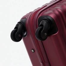 Groove Line Medium Suitcase - Burgundy - View 6