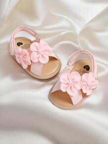 女童户外凉鞋，优雅白色，夏季 - 粉色 - 查看 12