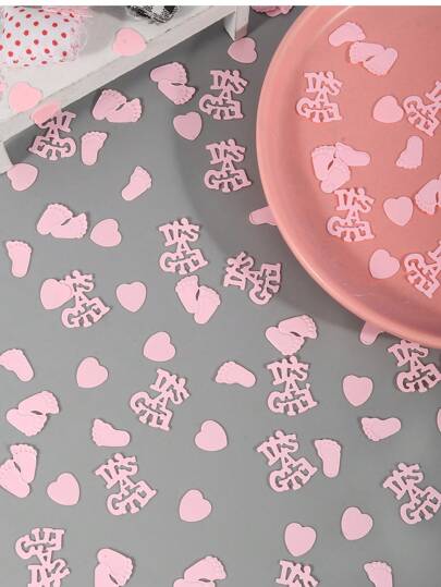 15g/30g/50g Baby Gender Reveal Confetti, Suitable For Baby Shower Decoration, Tabletop Accents, Party Favors, Games And Activities (Pink)