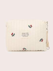 婴儿尿布袋用于外出时存放奶瓶和尿布婴儿洗礼家庭装饰礼物 - 米色 - 查看 16