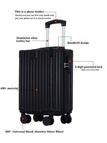 16英寸耐用小容量行李箱，万向轮静音，四轮旅行箱，男女学生行李箱，可作为礼物赠送。优质旅行用品，ABS+PC材质，年轻时尚的外观，适合家庭旅行储物柜。也适用于商务旅行。留学、学生、学校用品收纳盒，颜色多样，春季旅行促销，学校用品包，学校用品